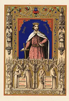 Highlight Prints: Portrait of Saint Guntramnus, Saint Contran, King of Orleans