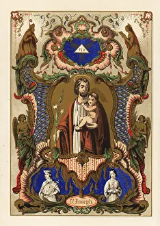 Highlight Prints: Portrait of Saint Joseph with the infant Jesus