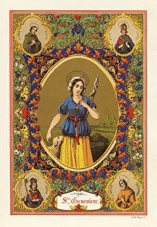 Highlight Prints: Portrait of St. Genevieve, patron saint of Paris