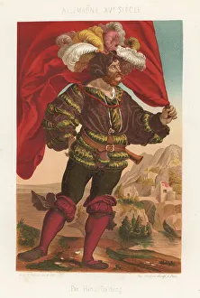 Portrait of a standard bearer, Germany, 15th century