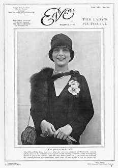 Images Dated 17th September 2016: Portrait of tennis star Helen Wills, 1927
