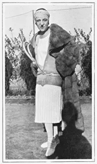 Portrait of the tennis star Suzanne Lenglen, on the Riviera