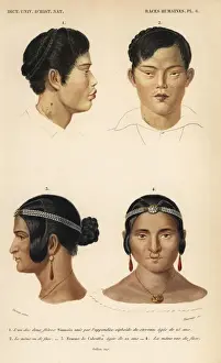 Naturelle Prints: Portrait of a Thai man and Indian woman