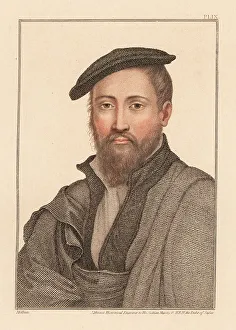 Dessin Prints: Portrait of an unknown man, court of King Henry VIII, c. 1532