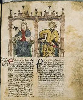 Castile Prints: Portrait of the Visigothic king Roderic from