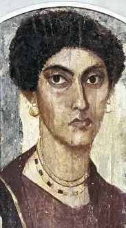 Portrait of woman. 4th c. Roman art. Late Empire