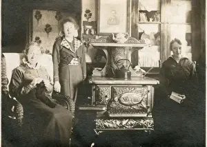Portrait of three women at home