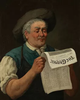 Regnier Gallery: Portrait of a working class man reading The Graphic