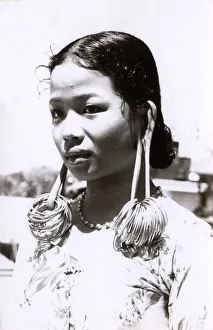 Portrait of a young Dayak Woman - Sarawak, Malaysia Portrait of a young Dayak Woman - Sarawak, Malaysia