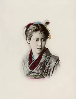 Portrait of a young Japanese woman, Japan