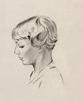 Portrait of a young woman by David Wright, 1930s