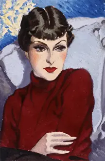 Portrait of a young woman by David Wright, 1930s