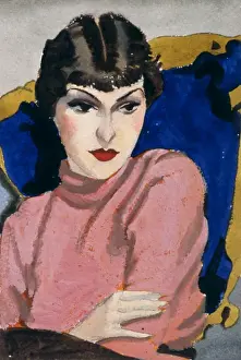Portrait of a young woman by David Wright, 1930s