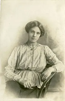 Portrait of a young woman in a studio photo