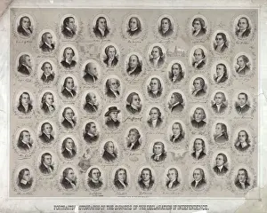 Portraits & autographs of the signers of the Declaration of