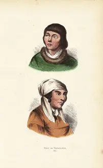 19thcentury Prints: Portraits of two Kamtchadal women