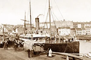 Portrush Prints: Portrush Harbour The Glasgow Boat early 1900s