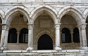 Portugal. Estremoz. Gothic porch in Estremoz Castle (King Jo