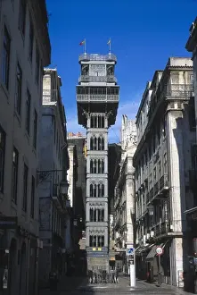 Lisbon Prints: PORTUGAL. Lisbon. Cidade Baixa district. Santa