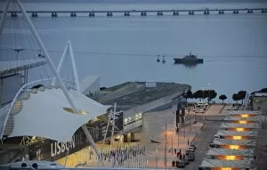 PORTUGAL. Lisbon. A frigate patrols the waters
