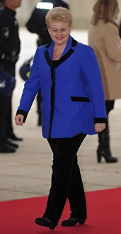Nato Collection: PORTUGAL. Lisbon. Lithuanias President Dalia