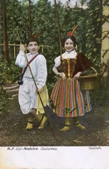 Jerkin Prints: Portugal - Madeira - Children in traditional costume