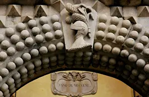 Revival Prints: Portugal, Sintra. Pena Palace complex. Triton Gate
