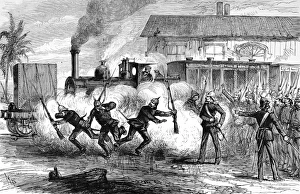 The Portuguese Army attempts to seize a railway train, South The Portuguese Army attempts to seize a railway train, South