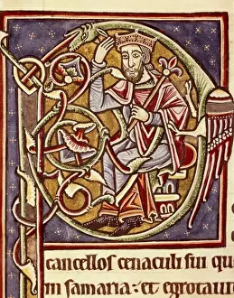 Coimbra Prints: Portuguese Bible. Initial with representation