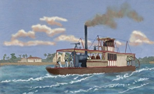 Portuguese gunboat commanded by Major Serpa Pinto, at the mo Portuguese gunboat commanded by Major Serpa Pinto, at the mo