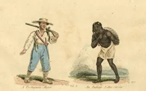 Voyager Prints: Portuguese Major and Indian Letter Carrier