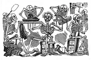Posada, skeletons of tradesmen