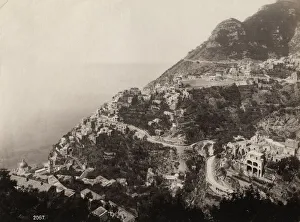 Natural Elevation Prints: Positano, Amalfi Coast, Italy
