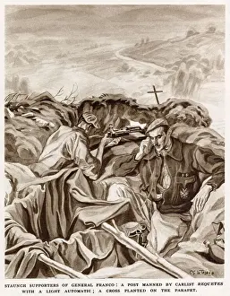 Parapet Prints: A position held by Carlist Requetes of the Nationalist army during the Spanish Civil War