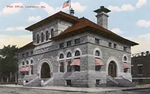 Sunshades Prints: Post Office, Lewiston, Maine, USA