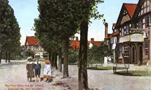 Families Prints: The Post Office and Library, Greendale Road, Port Sunlight