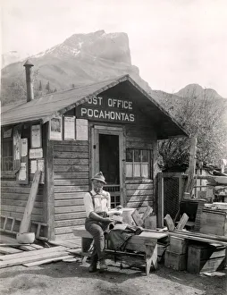 Gelatin Prints: Post Office Pocahontas, Jasper National Park, Canada c. 1920