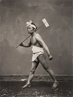 Post runner, delivering a letter, Japan
