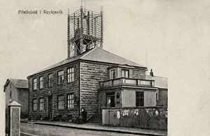 Images Dated 17th February 2020: Post and Telegraph Office, Reykjavik, Iceland - note the superb roof-mounted box aerial Date