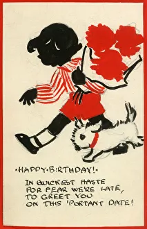 Blouse Gallery: Postcard design artwork - Happy Birthday
