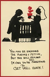 Poorly Prints: Postcard design artwork - Get well quick