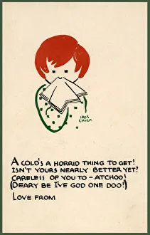 Postcard design - A Colds a horrid thing to get