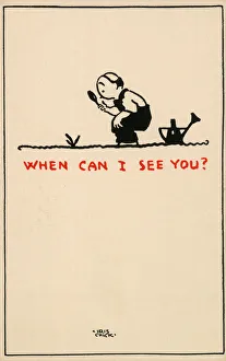 Watering Gallery: Postcard design - When can I see you?