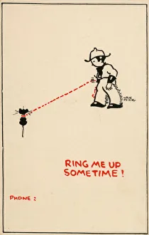 Cowboys Prints: Postcard design - Ring me up sometime