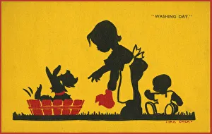 Pinafore Gallery: Postcard design - Washing Day