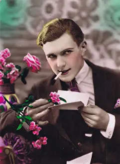 Postcard of effete French man, 1920s
