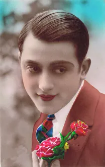 Postcard of effete French man, 1920s