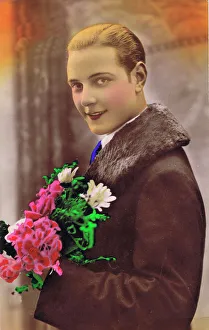 Postcard of effete French man, 1920s