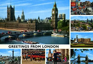 Images Dated 29th May 2019: Postcard: Greetings from London