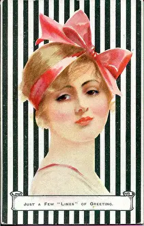 Wordplay Prints: Postcard, Just a Few Lines of Greeting Date: early 20th century